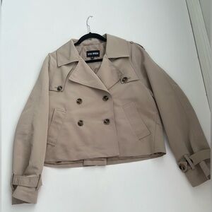 Steve Madden Sirus Trench Coat In Khaki.